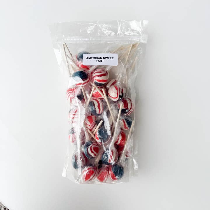 Candy Making Co. - Wholesale Lollipop - Candy: Large Lollies: American Sweet Tart: USA Flag Lollipops2