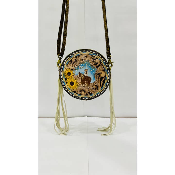 Zeba western bags - Venta al por mayor Bandolera - Mujer - Bolso tipo cantimplora de estilo occidental hecho a mano para mujer