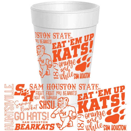 Sam Houston - Traditions Font Wrap - 10 pack for wholesale by Sassy Cups