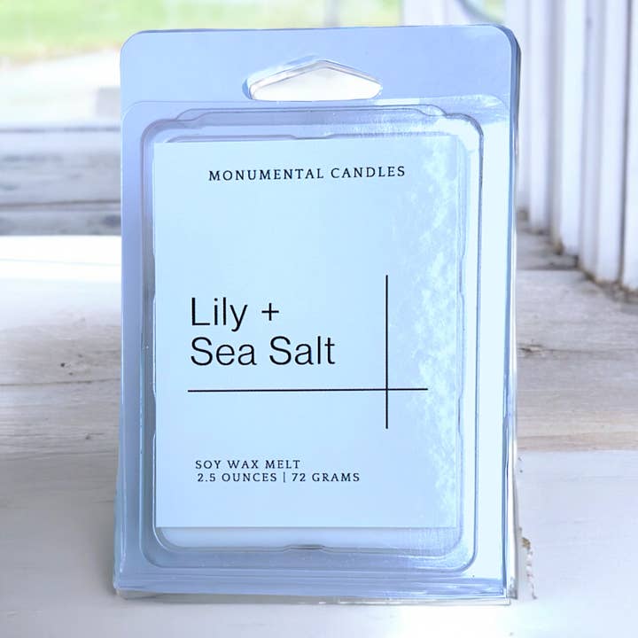 Lily + Sea Salt Wax Melt for wholesale by Monumental Candles LLC