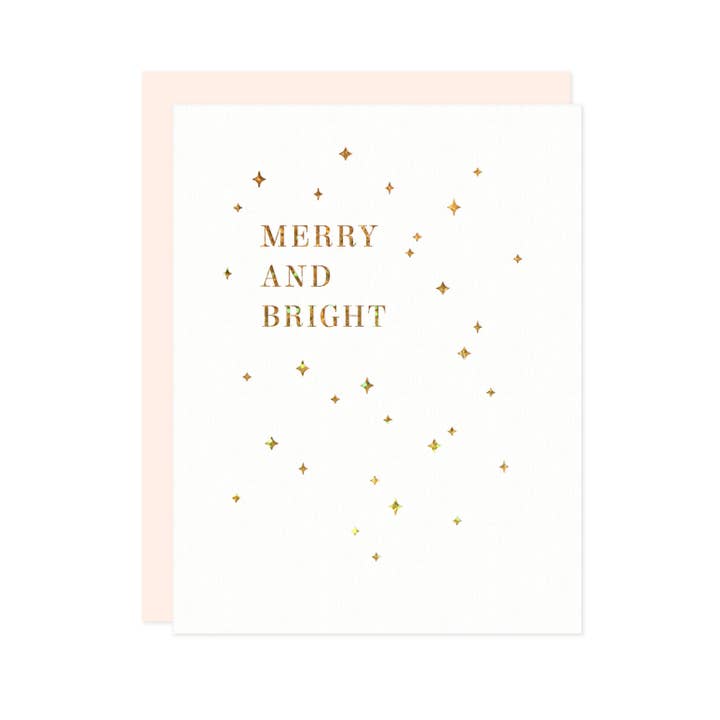 Missive - Wholesale Christmas Card - Merry and Bright Foil Holiday Card2