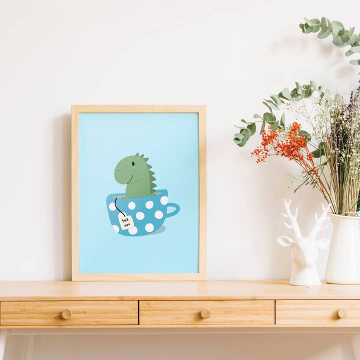 Evesdrop Designs - Wholesale Art print - Tea Rex Art Print4