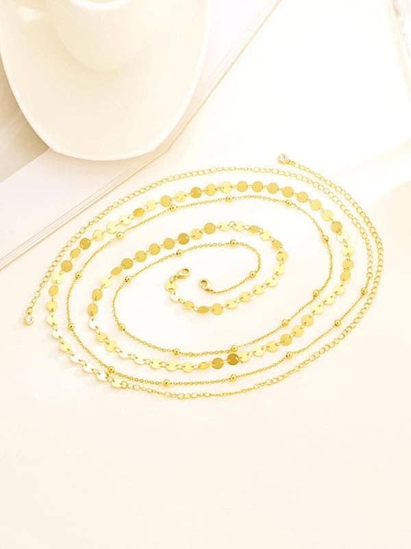 GOLD Chains Solid Color Waist Chain Accessories for wholesale on Faire3