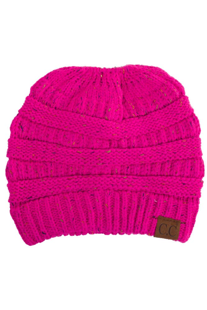 Hana - Wholesale Beanie - Women's - C.C Confetti Ponytail Messy Bun Beanie30