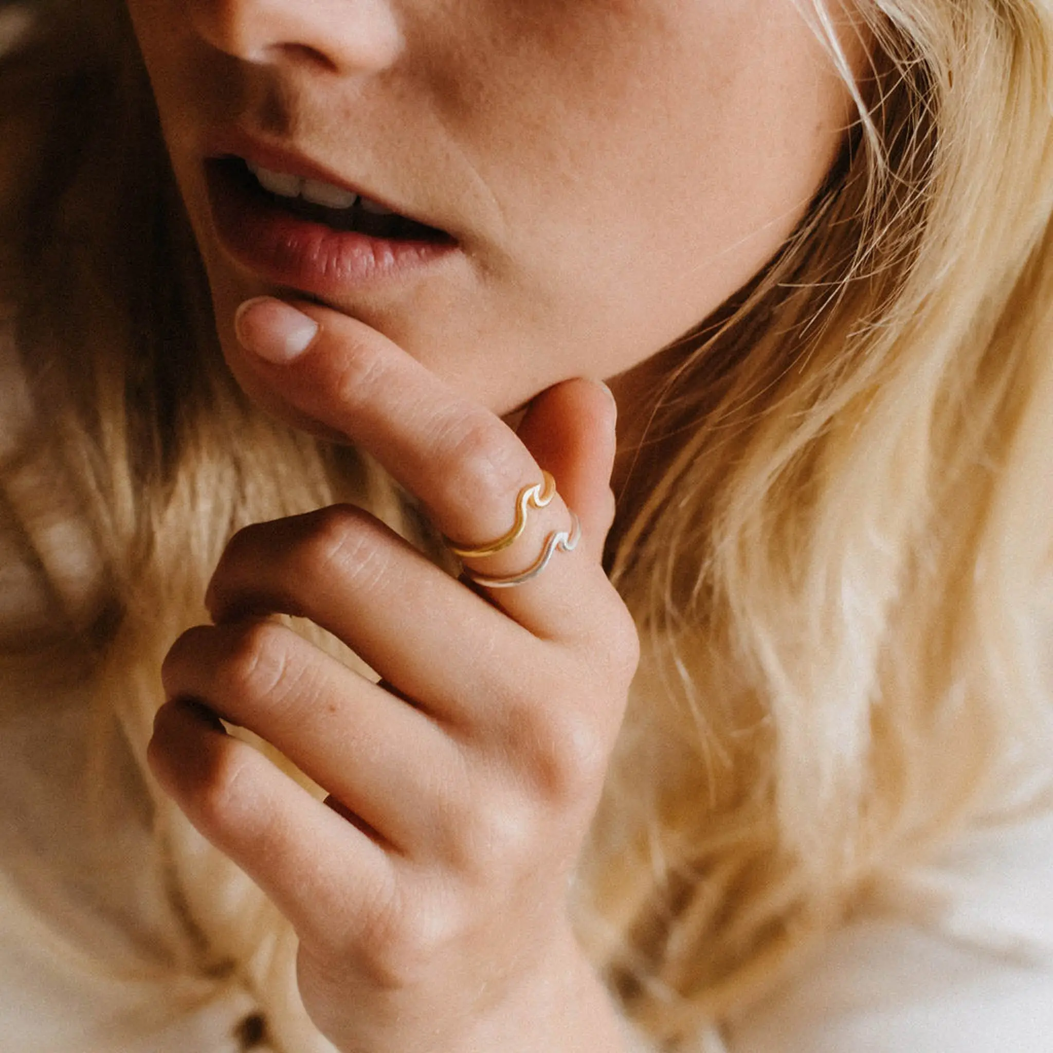 Pineapple Island - Wholesale Band/Stacked Ring - Surfer Girl Adjustable Wave Ring4