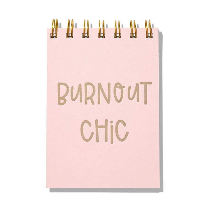Burnout Chic Mini Letterpress Notitieboekje voor wholesale door La Folie Press
