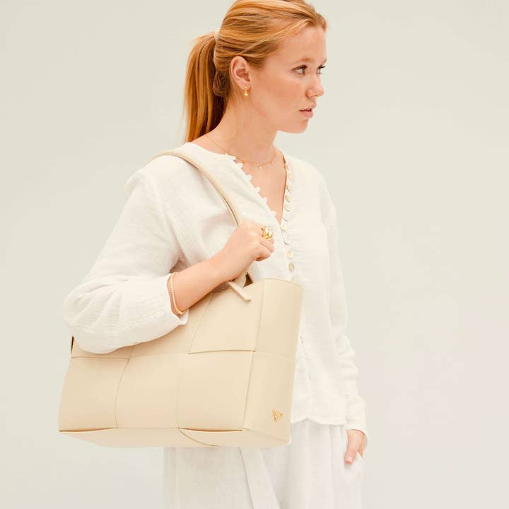 Apatchy London - Wholesale Tote Bag - Women's - The Tori Stone Leather Tote