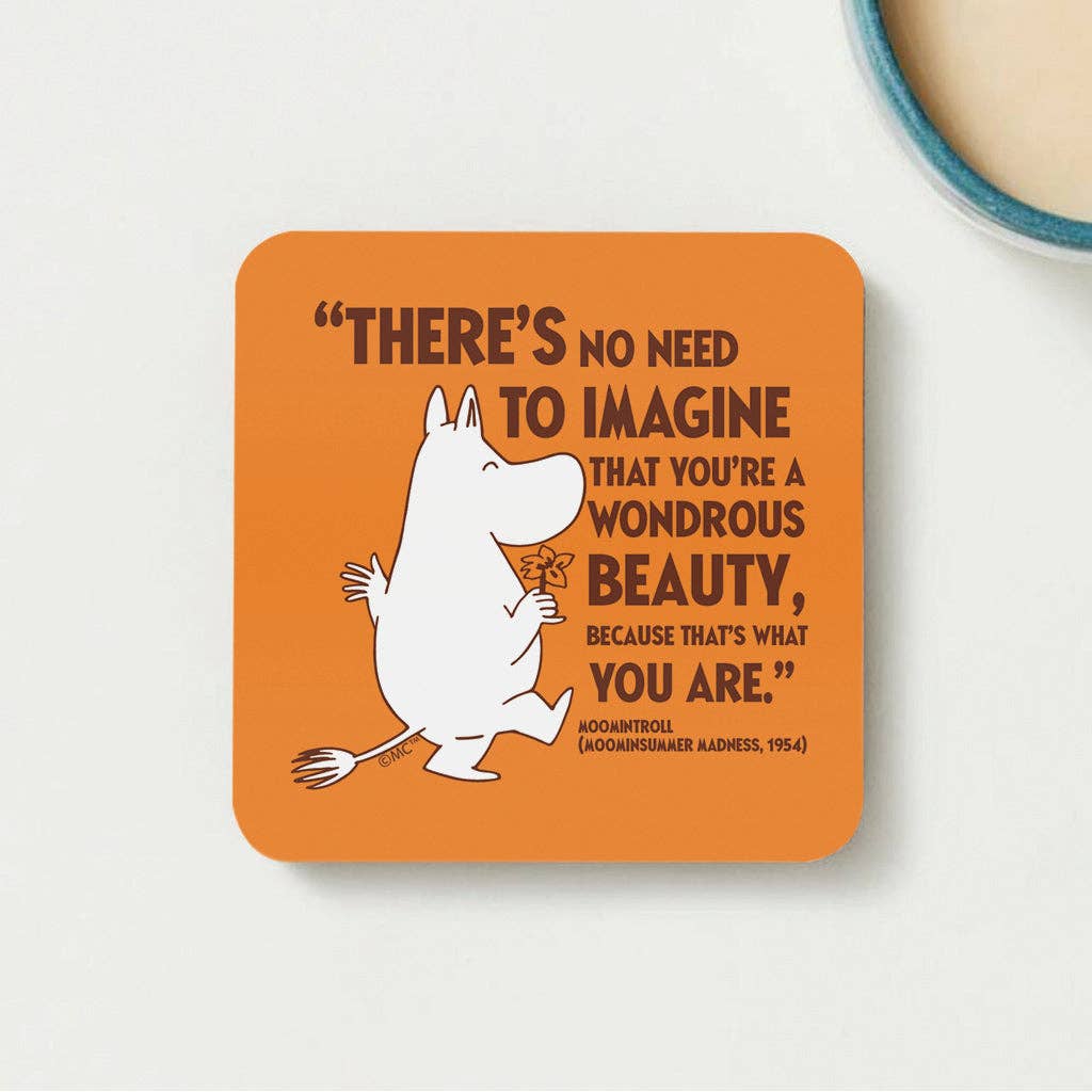 Moomin US Official - Wholesale Coasters - Moomin Beauty Moominsummer Madness Moomintroll Quote Wooden Single Coaster2