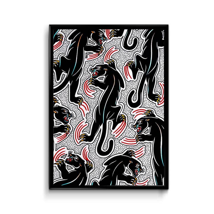 'Panther Collage' Print for wholesale by Steen Jones