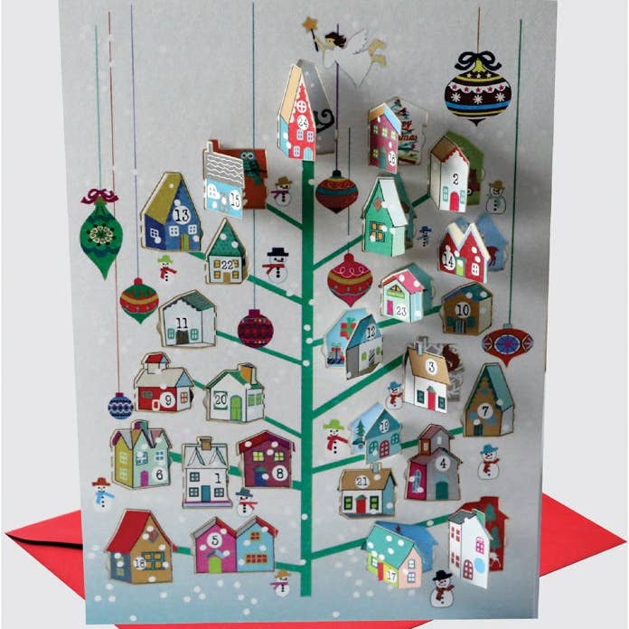 Shadywood Designs - Wholesale Advent Calendar - Advent Houses Calendar laser cut card 8x6