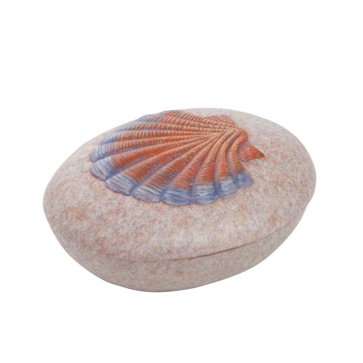 SALE Pebble Box With Scallop for wholesale by Beachcombers