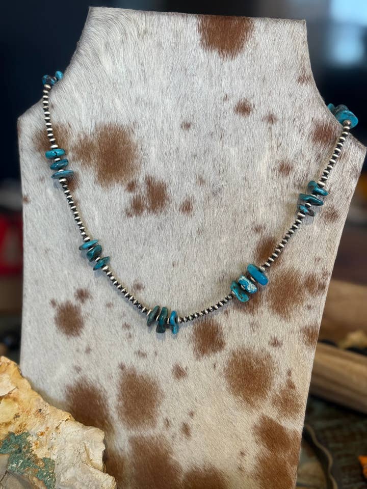 #025 Genuine Turquoise & Sterling Pearls for wholesale by Z Bars Jewelry