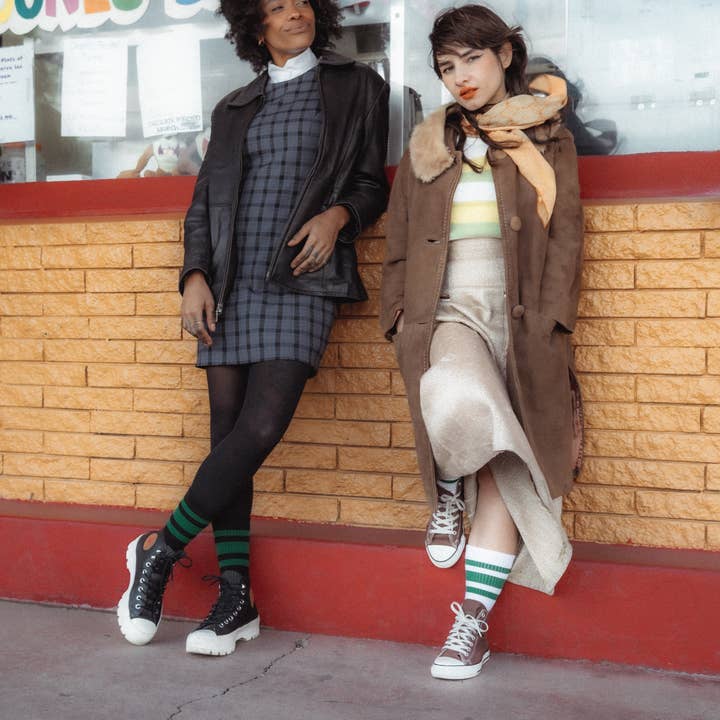 SOCCO - Vendita all'ingrosso Calzini - Unisex - Calzini a righe verdi | Bianco5