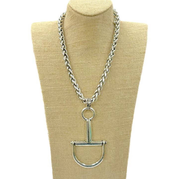 MUST-HAVE: Zilveren Grote Snaffle Bit aan Ketting Ketting voor wholesale door Accessories To Go