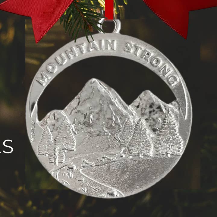 House of Morgan Pewter - Wholesale Ornament - Handmade Mountain Strong Gift - Hurricane Helene Charity7