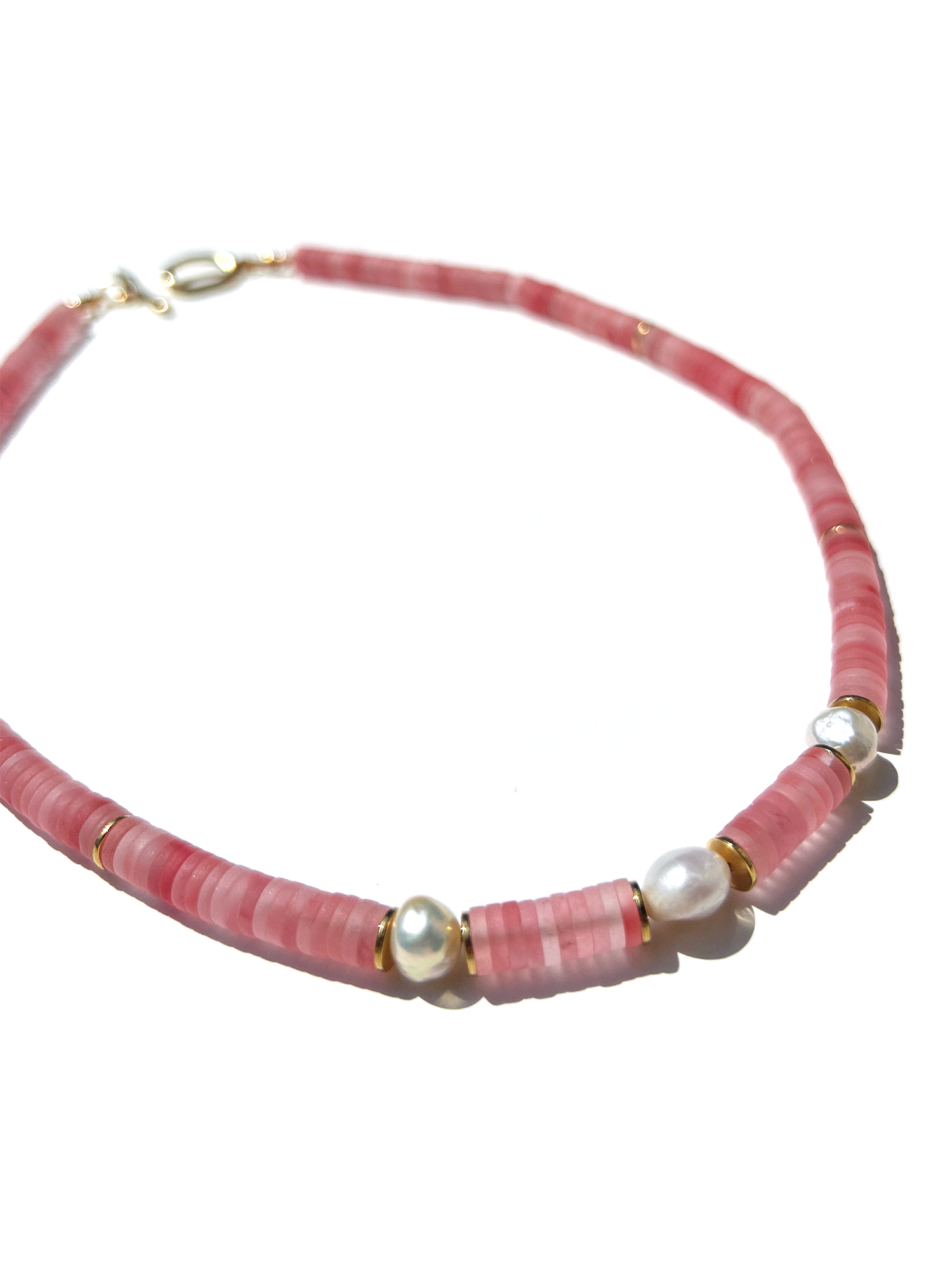 Kaylie Dawn Jewelry - Wholesale Beaded/Pearl Necklace - Madaket Handmade Heishi Gemstone & Pearl Necklace - 5 Colors8