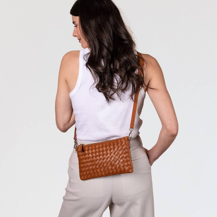 O My Bag - Venta al por mayor Bandolera - Mujer - Lexi - Cuero Clásico Tejido en Cognac6