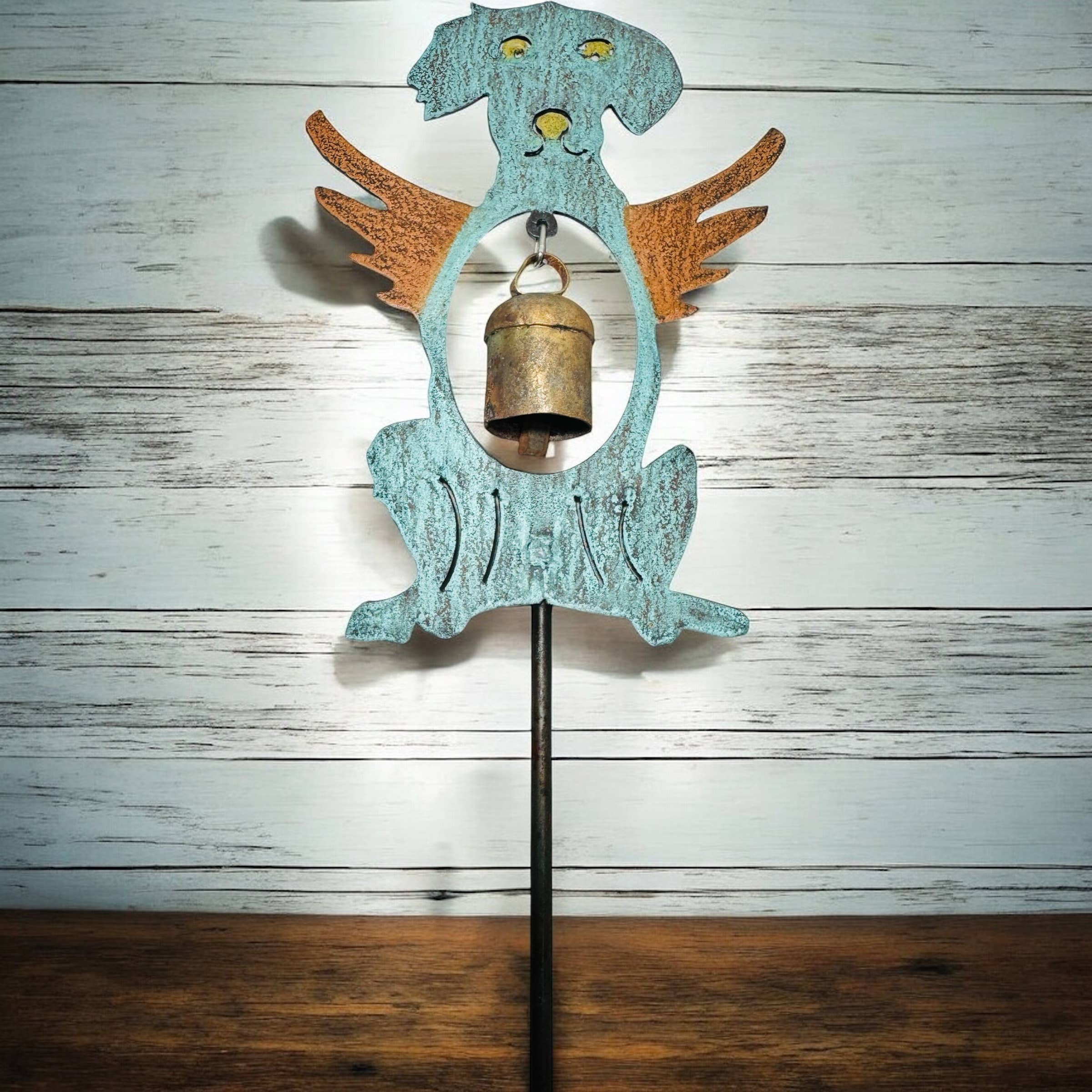 Whimsies - Wholesale Wind Chime - Dog plant stake bell Pet memorial metal dog gifts wind chime4