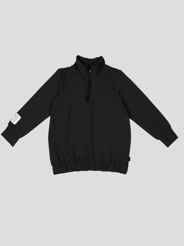 BLACK ZIPPER SWEATSHIRT for wholesale by Shortish