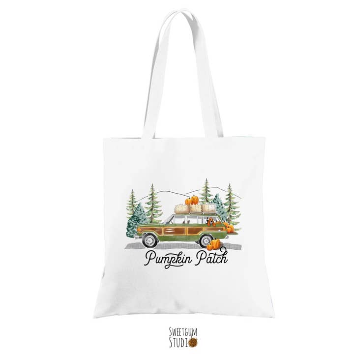 Pumpkin Patch Wagoneer - Tote for wholesale by Sweetgum Studio