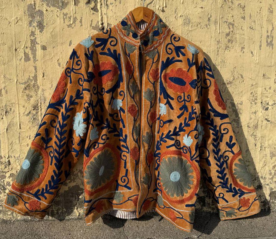 bhavnas boutique - Wholesale Jacket - Women's - Bohemian Style Coat Embroidery Cotton Suzani Coat Jacket 8