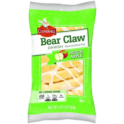 Long Island Candy Factory - Wholesale Cookie - Cloverhill Apple Claw Danish  4.25 oz 6 ct0