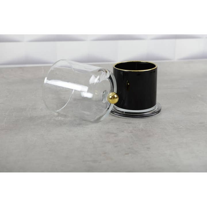 AULICA - Wholesale Jar/Filled Candle - Black and gold bell candle with tonka scent2