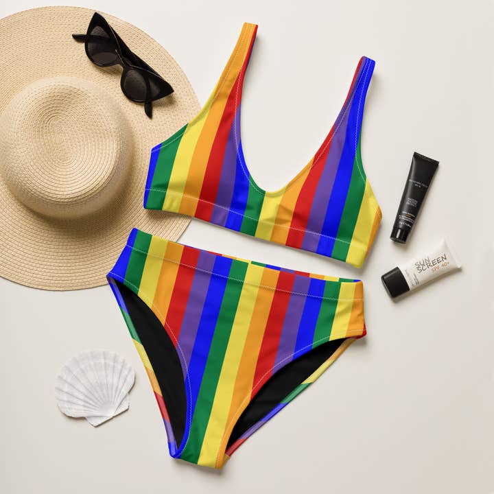 Rainbow Pride Flagga Bikini Set för wholesale av Pride + Joy Designs