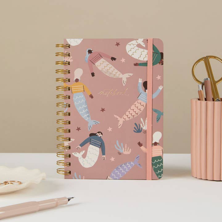 Blush And Gold - Venta al por mayor Cuadernos - Libreta de lujo/diario - Sirenas con espiral
