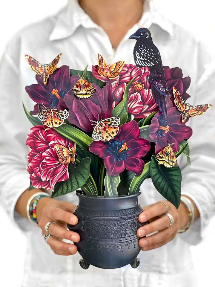 Moonlight Garden (8 Pop-up Greeting Cards) for wholesale by FreshCut Paper LLC