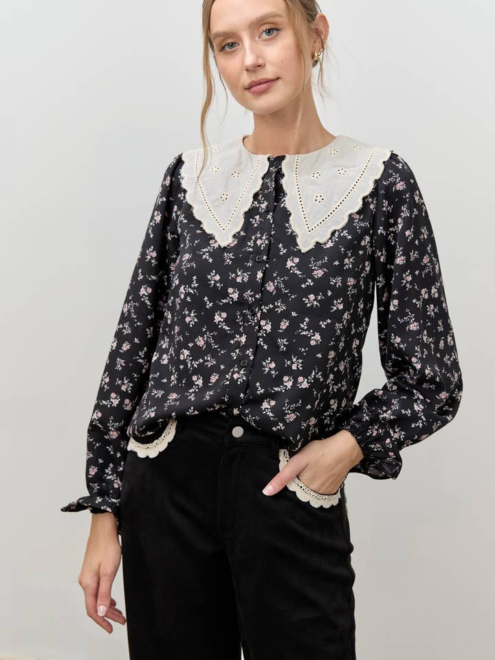 FLORAL PRINT TOP for wholesale by Polagram by Wellmade USA