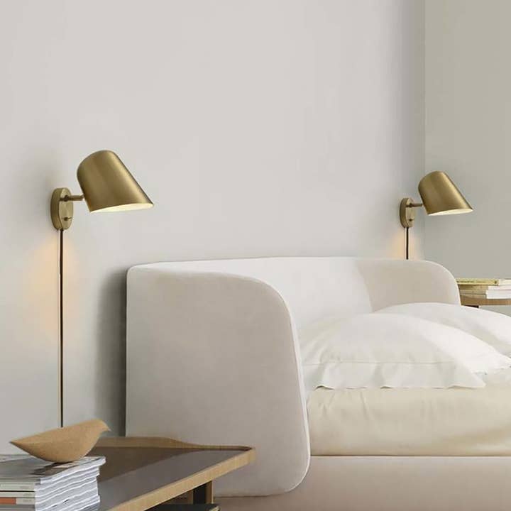 Nova of California - Wholesale Sconce - Culver Modern Brushed Brass Wall Sconce Light Fixture
