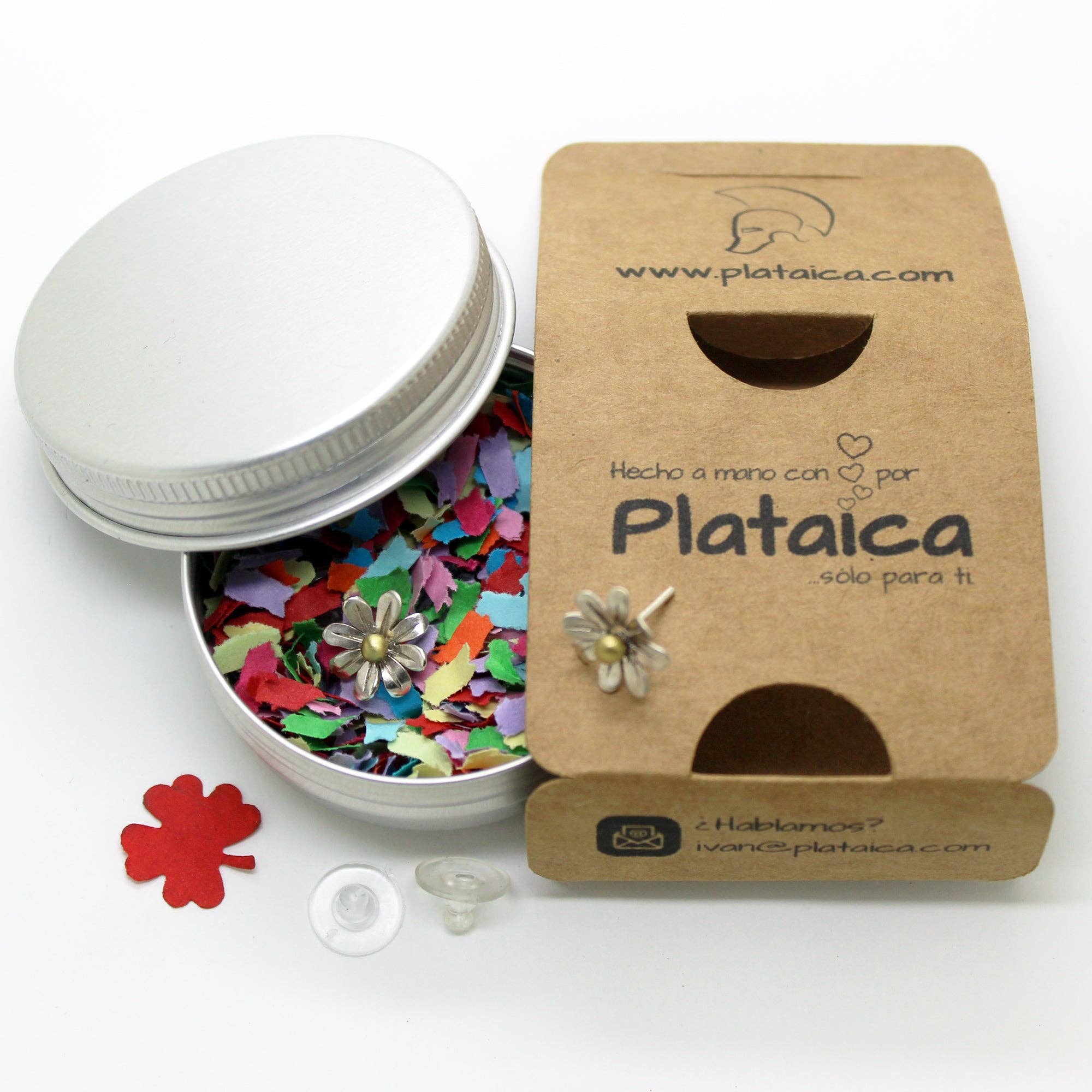 Plataica - Wholesale Stud/Post Earrings - Mini Daisy Earrings in 925 Silver and Brass9