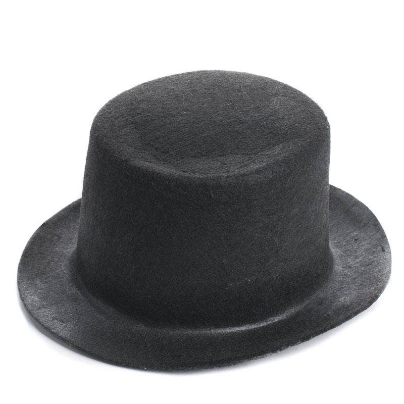 Factory Direct Craft - Wholesale Decorative Tabletop Object - Black Flocked Top Hat - 8" x 7-1/2" x 3-1/2"1