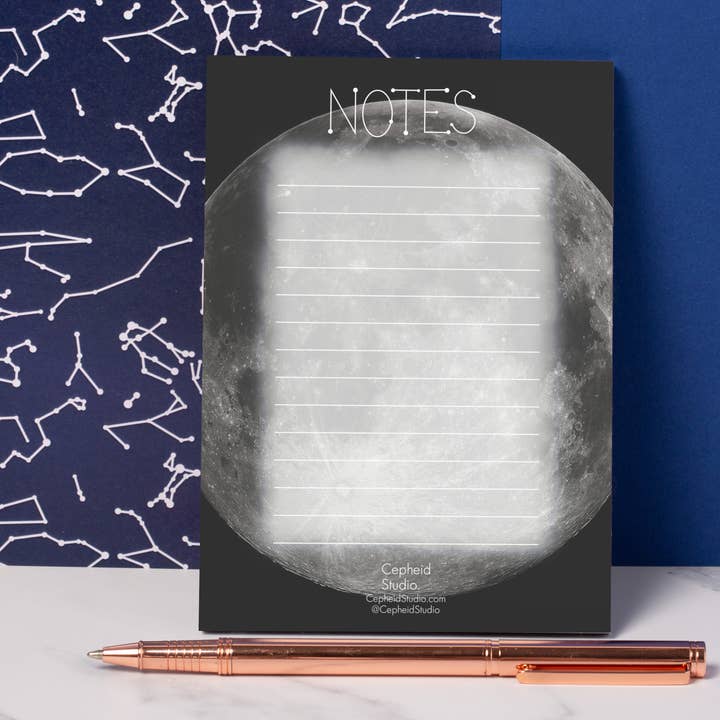 Notepad - Moon (A6) for wholesale by Cepheid Studio