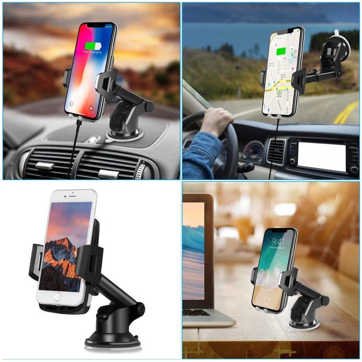 Black DGN Universal 3-in-1 Strong Car Mount for Windshield, Dashbo for wholesale on Faire
