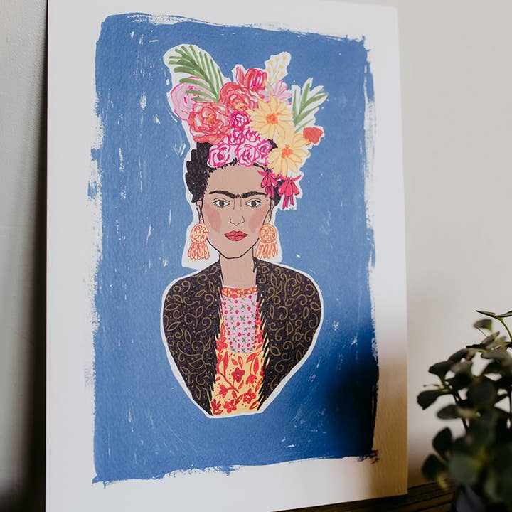 Levende Frida Kahlo, mexicansk kunstner print. for engroshandel hos Laura Barnes Wholesale Ltd
