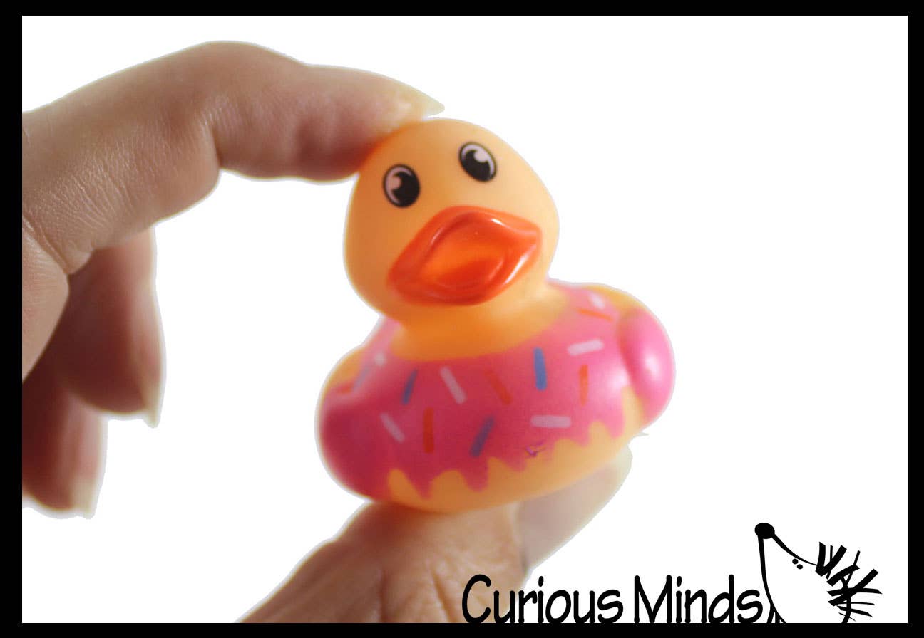 Curious Minds Toys - Wholesale Toy Set - Kids - 1 Small 1.5" Assorted Rubber Ducks - Rubber Duckies - Cute N6