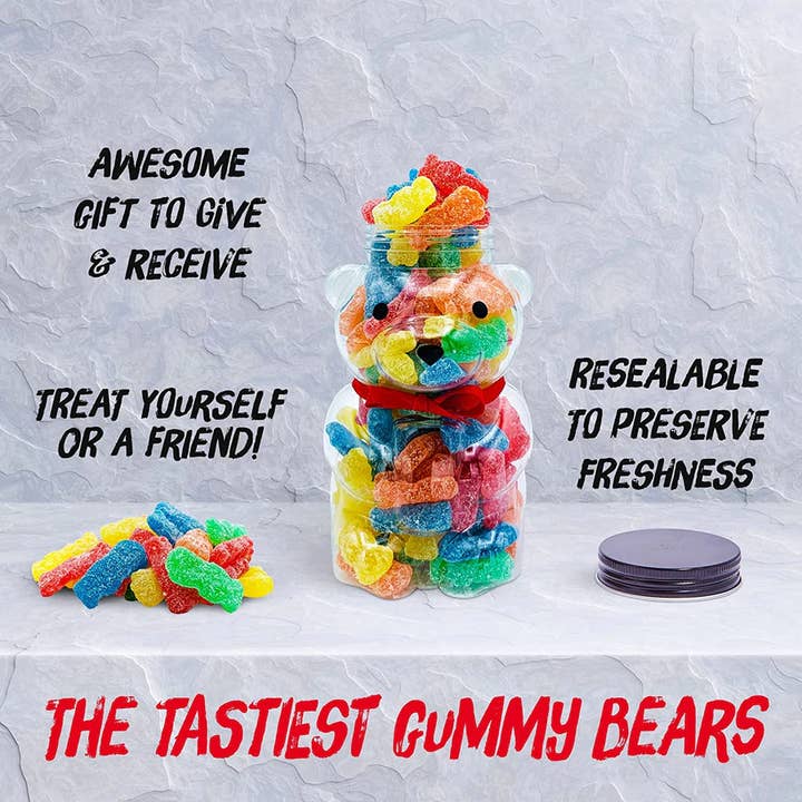 Purple Plum - Wholesale Gummy - Sour Burst Bites in Bear Jar2