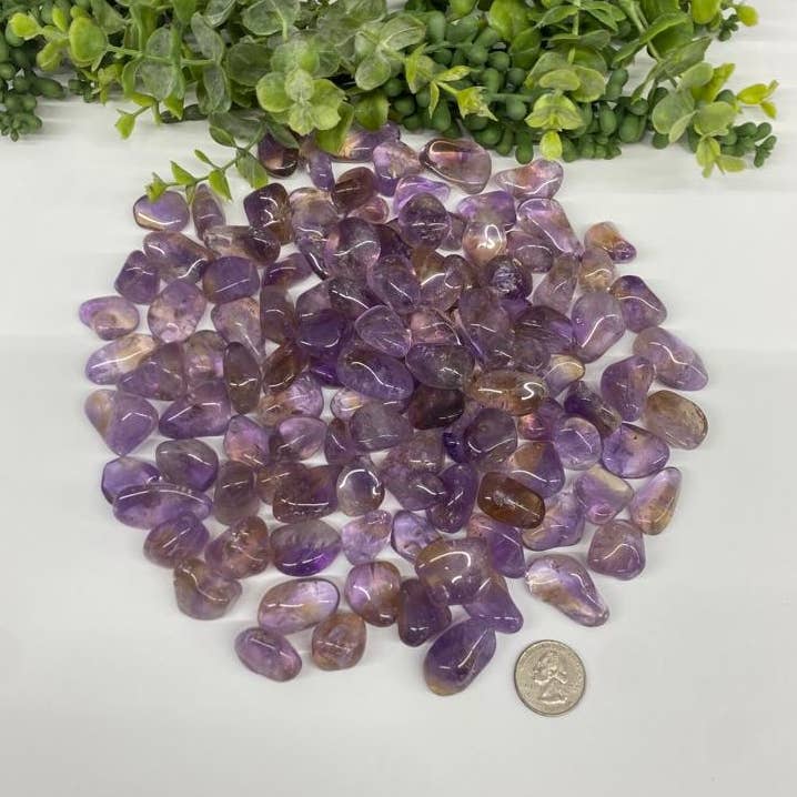 Meraki Gemstones - Wholesale Spiritual Stone/Crystal - Ametrine Tumbled (25-30mm) Semi-Precious Stone 0.5kg/1.1lbs2