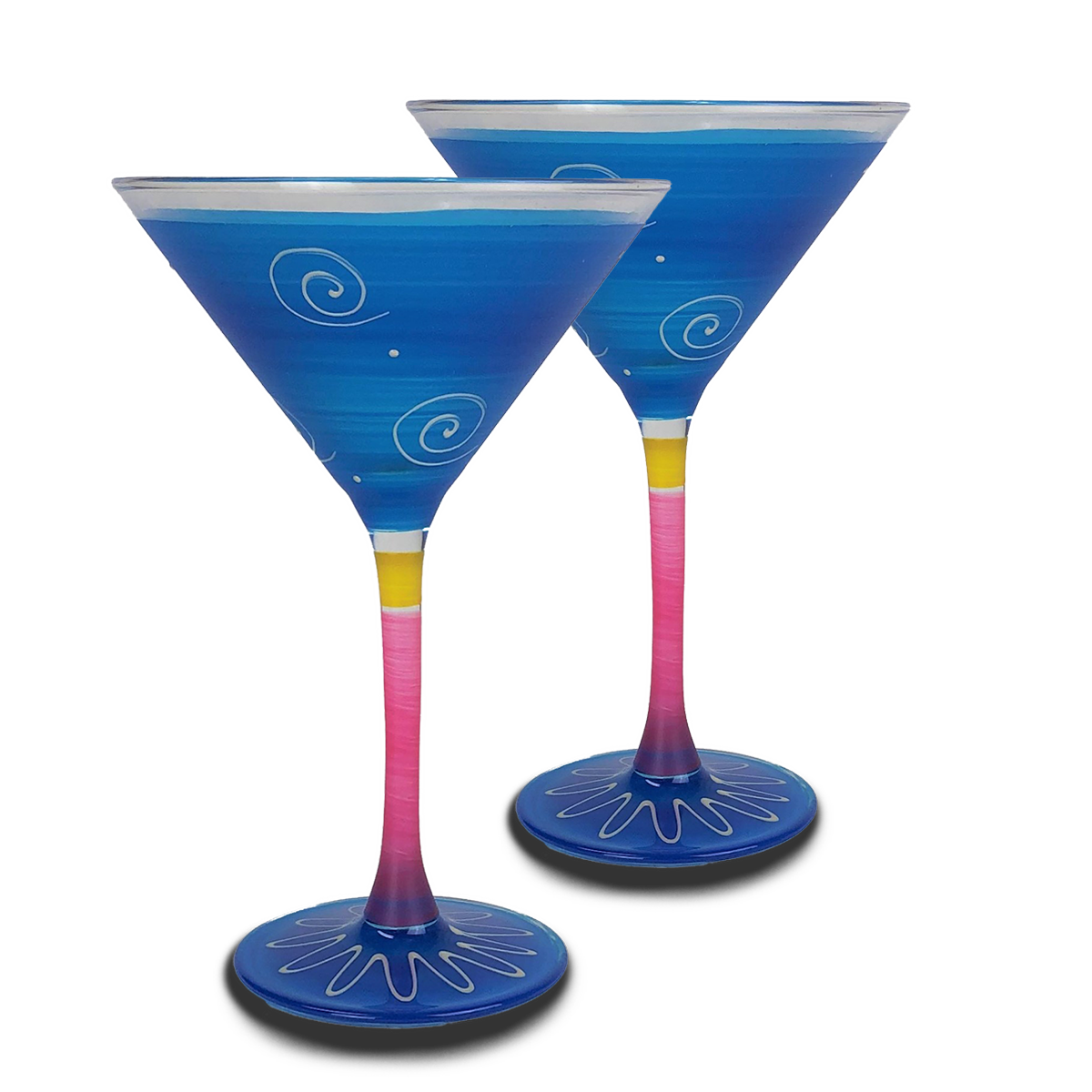 Golden Hill Studio – wholesale Cocktail-/likörglas – Peruvian Splendor Turkos Martini Glasögon3