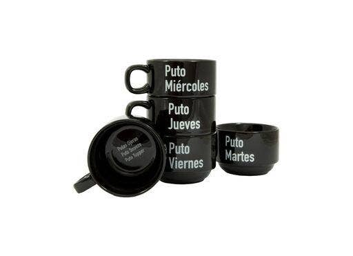 Fisura - Wholesale Coffee Mug - Mugs “Puta Semana” Esp (set Of 5)1