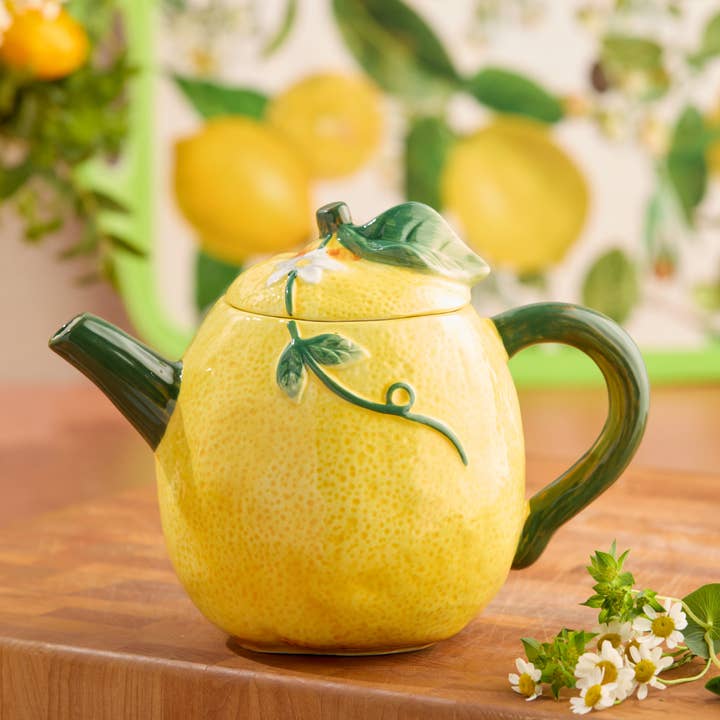 Certified International - Wholesale Tea Pot - Citron 3-D Lemon Teapot 24 oz.