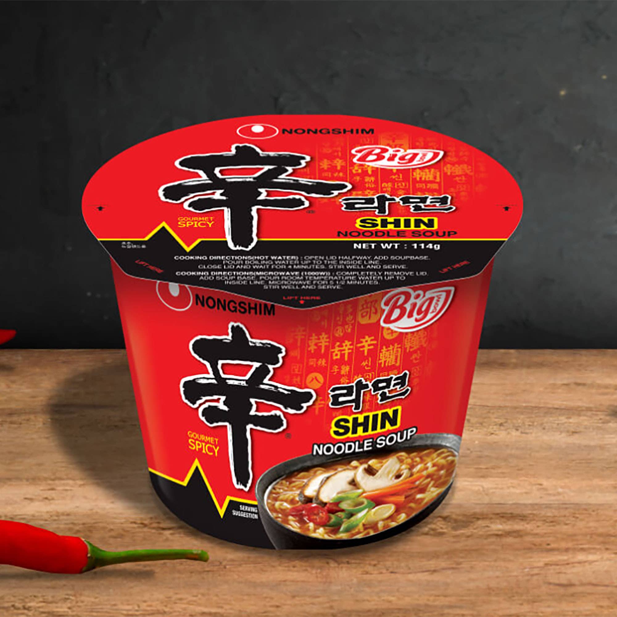 K Moitves Foods - Wholesale Ramen - Nongshim Shin Noodle Big Bowl-114g (Pack of 12 Cups)1