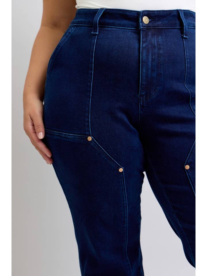 DK High Waisted Work Wear Knee Patch Straight- PLUS for wholesale on Faire1