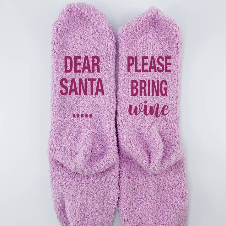 SunshineSoulMD - Wholesale Socks - Women's - Wine Lover Fuzzy Socks2