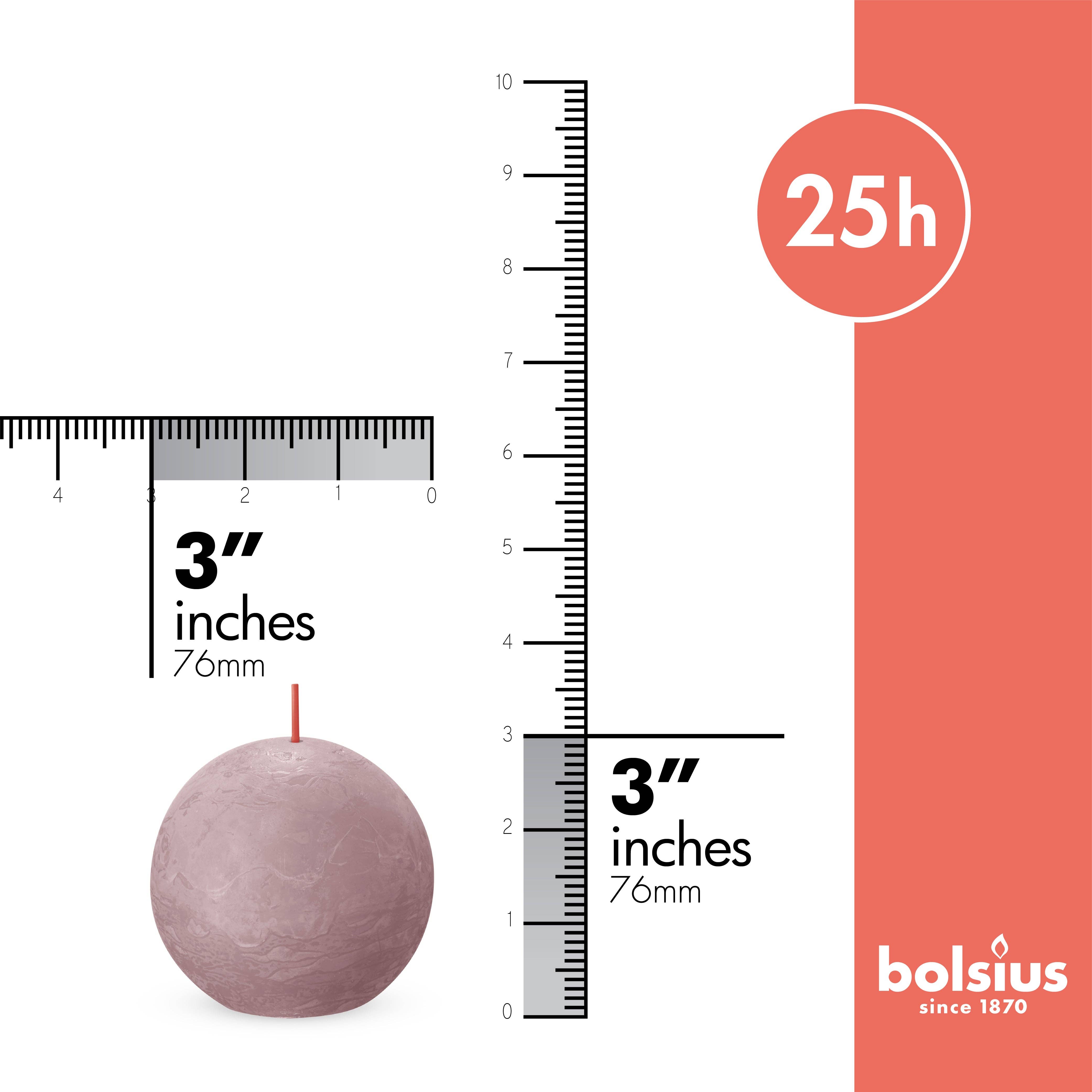 BOLSIUS – Velas de decoração por atacado – 6 Velas rústicas 3" - Inperfuted - Natural - Eco-Friendly - Cera Plant-Based - **Vendido Individualmente101