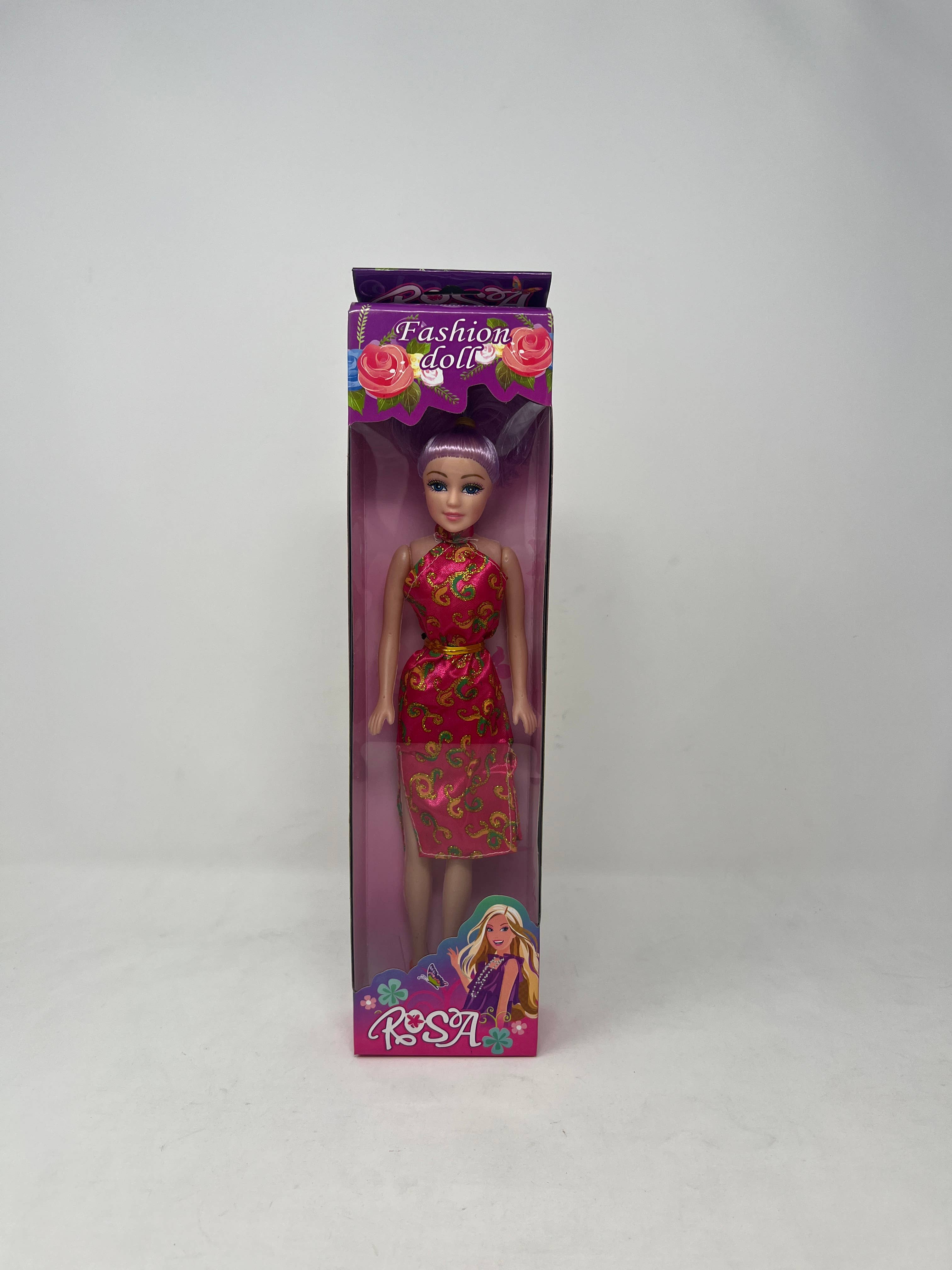 USA HomeMax - Wholesale Toy Set - Kids - Fashion Doll Rosa, Blue Eyes, Purple Hair Assorted Dresses1