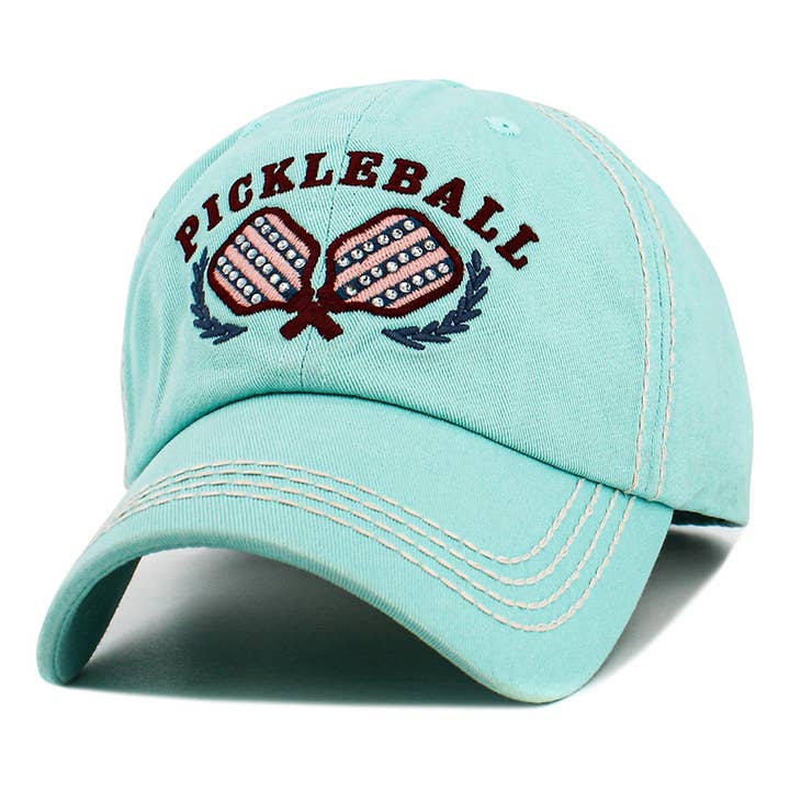 Sensibling Corp. - Wholesale Baseball Cap - Women's - PICKLEBALL Double Paddle Embroidered Vintage Baseball Cap1