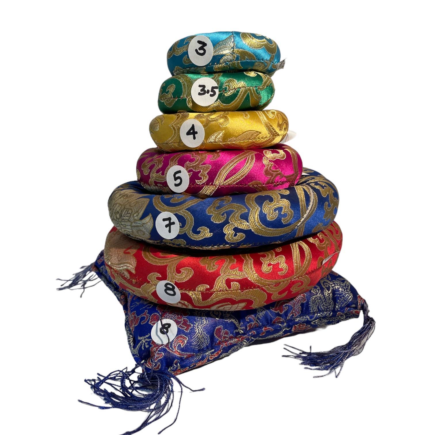 Tenzing Collections - Wholesale Meditation Supplies - Assorted singing bowls Ring Cushion Pillow, Ring Pillow 2